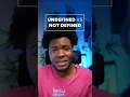 UNDEFINED vs NOT DEFINED in JS