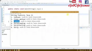Latest Java 11 Tutorial - New String Features