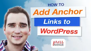 how to add anchor links wordpress gutenberg block editor