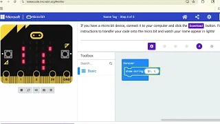 Name Tag Project at Makecode