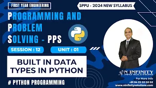 SPPU s FE - PPS Session 12 Built in Data Types in Python Prasad Sir