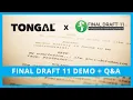 Final Draft 11 Demo Q A Tongal Community Livestream