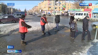 Погодные перепады превратили улицы Омска в сплошной каток