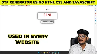 OTP generator using HTML CSS and JavaScript OTP generator Deepak Sir