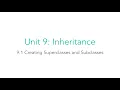 AP CSA 9 1 Creating Superclasses and Subclasses