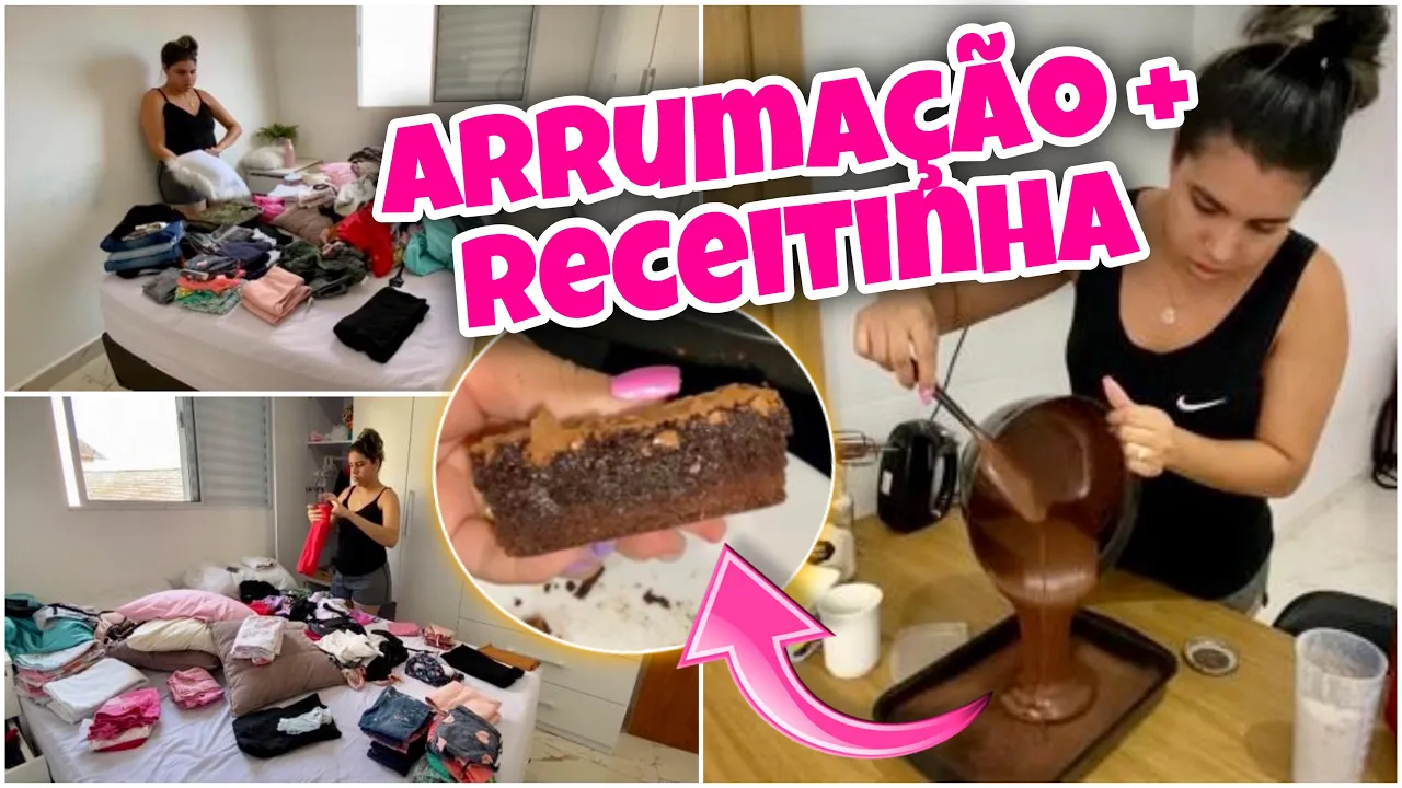 ORGANIZANDO AS ROUPAS + RECEITA DE BROWNIE DE NESCAU | RECEITA SIMPLES E FÁCIL | FAÇA VOCÊ MESMO