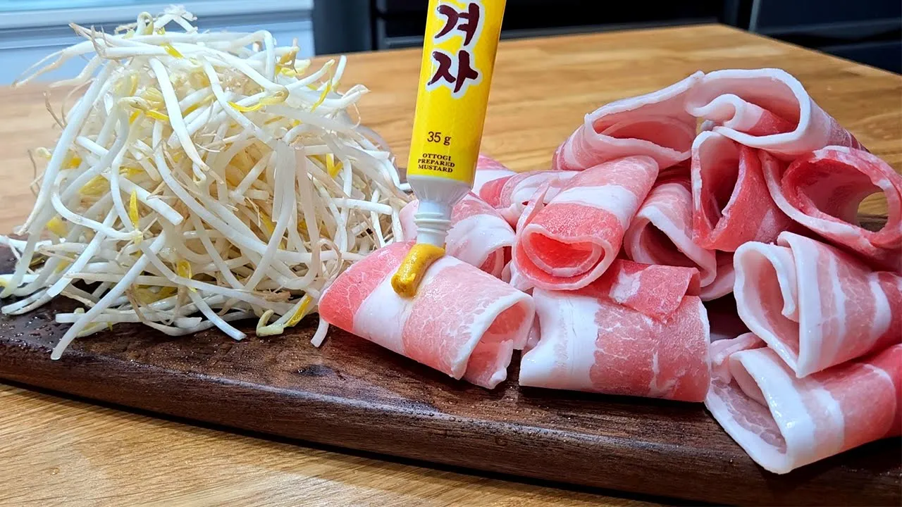 삼겹살 숙주볶음