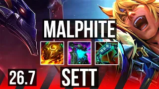 MALPHITE vs SETT TOP EUNE Master 26 7