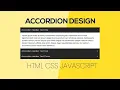 Simple Accordion with HTML CSS Javascript