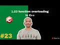 1 23 Function overloading in C
