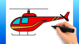 How To Draw A Helicopter Easy Drawing Tutorial