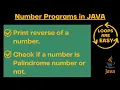 Java Number Programs Reverse a Number Check Palindrome using Do While Loop ICSE 9 10