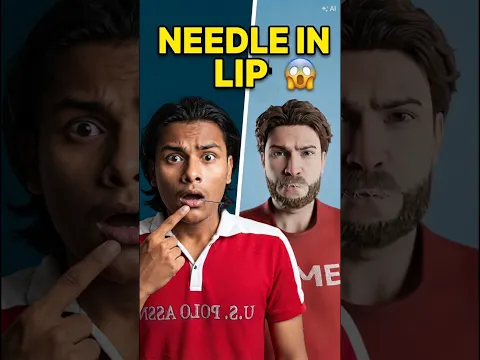What If You Stitch Your Mouth With a Needle🧵😱 #shorts #lifehacks​  #facts