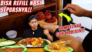 GAK TAKUT RUGI!! WARUNG SUNDA INI BEBAS REFILL NASI SEPUASNYA DAN AMBIL SAMBEL SEPUASNYA!!