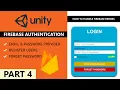 Unity Login System with Firebase Authentication Firebase Auth Errors Handling PART