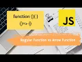 Regular Function vs Arrow Function Topic 65 Arrow Function Regular Function JavaScript in Hindi