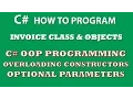 C Programming Challenge Invoice Class With Overloaded Constructors Optional Parameters