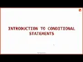 Introduction to Conditional Statements Python Programming English