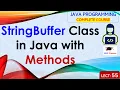 L55 StringBuffer Class in Java Methods Java Tutorial Java Programming Lectures in Hindi