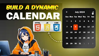 Calendar in JavaScript l Create A Dynamic Calendar in HTML CSS JavaScript