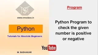 Python program to check the given number is positive or negative