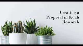 Creating a Proposal in Kuali Research