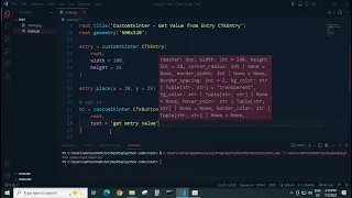 Customtkinter Get Value from Entry CTkEntry