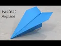 How to Make a Paper Airplane that Flies Fast - Fastest Paper Planes in the World