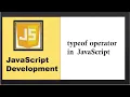 Typeof Operator in JavaScript