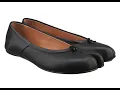 Lagu Maison margiela Tabi Leather Ballet Shoes Black S58WZ0042 P3753 T8013