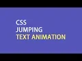 Jumping Text CSS Animation CSS3 Tutorials csPoint