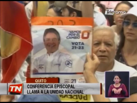 Conferencia episcopal llama a la unidad nacional