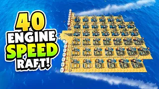 THE FASTEST RAFT IN THE OCEAN WITH 40 ENGINES - NEW Raft Update