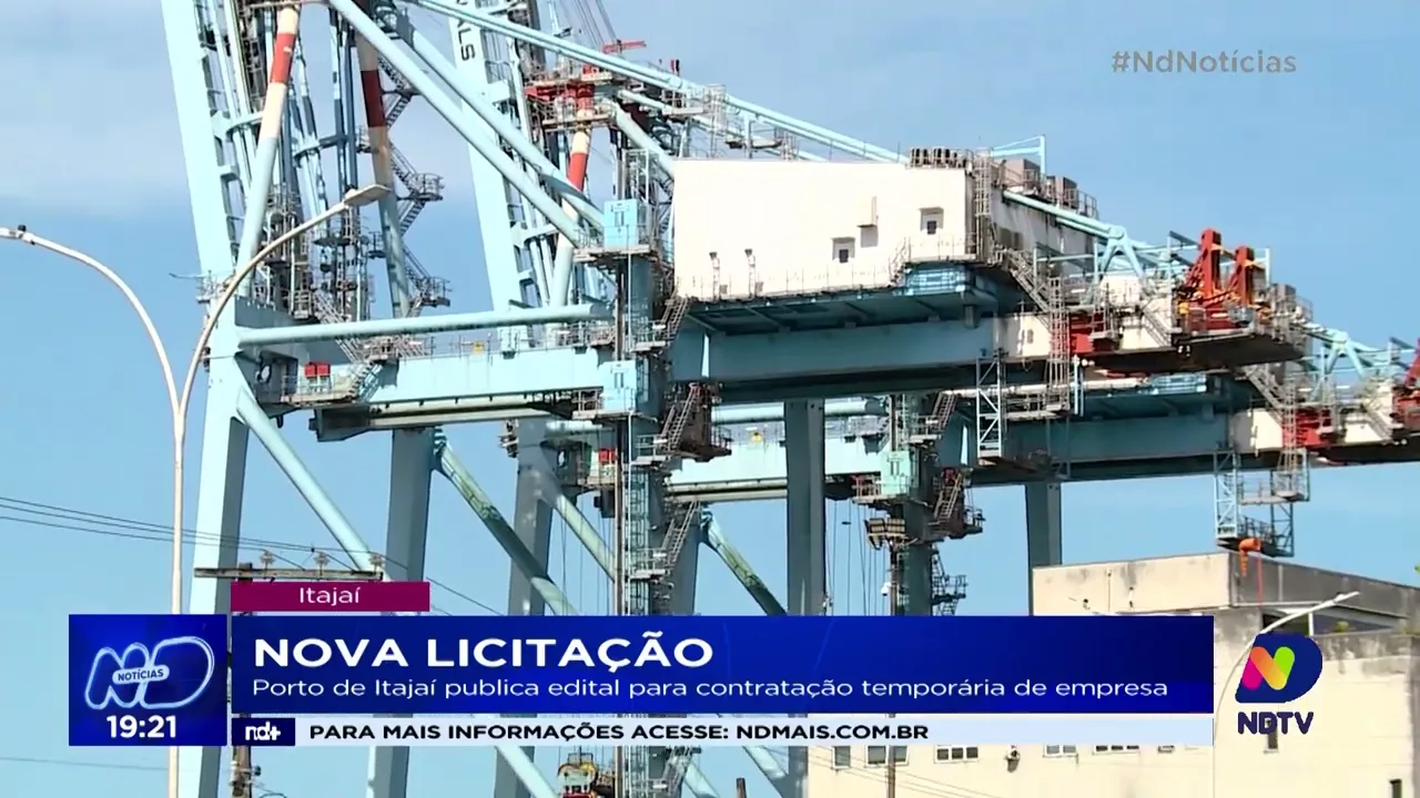 Nova licitação: porto de Itajaí publica edital para contratação temporária de empresa