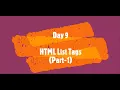 HTML Tutorial Marathi Day 9 HTML list Tags 1