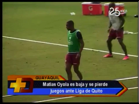 Matías Oyola es baja y se pierde juegos ante Liga de Quito
