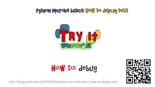 Python micro bit basics displaying text