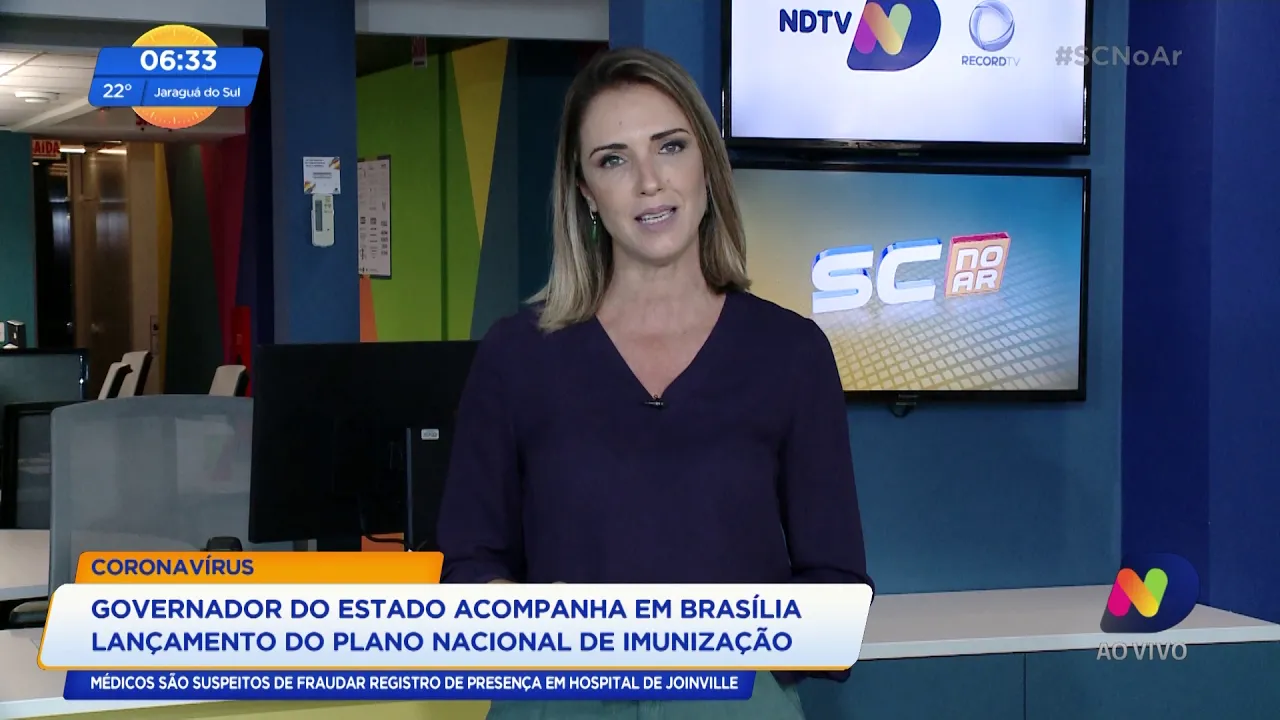Governador de SC acompanha em Brasília o lançamento do plano de imunização contra Covid-19