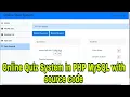 Online Quiz System in PHP MySQL with source code