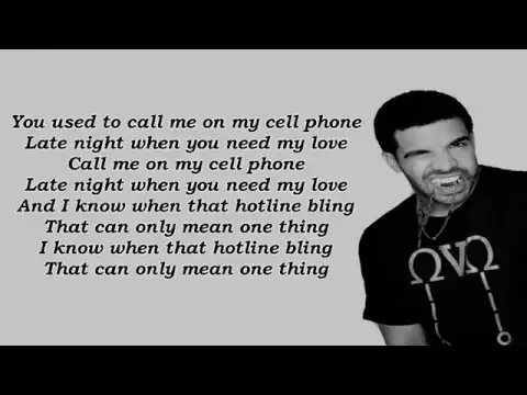 Download MP3 Drake   Hotline Bling  Lyrics Video FREE MP3 ORIGINAL AUDO DOWNLOAD