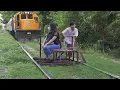 Download Lagu Riding Cheapest Handmade Trolley in the Middle of Giant Trains