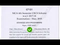 2018 Mdu MCA 4th Sem Advance Java Programming Question Paper