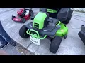 TSC TRACTOR SUPPLY COMPANY NOW HAS ELECTRIC TURN GREENWORKS MOWERS FRO 4 THOUSAND
