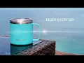 CHILLOUT LIFE 16 oz Stainless steel Vacuum Insulated Coffee Mug with Handle and Lid