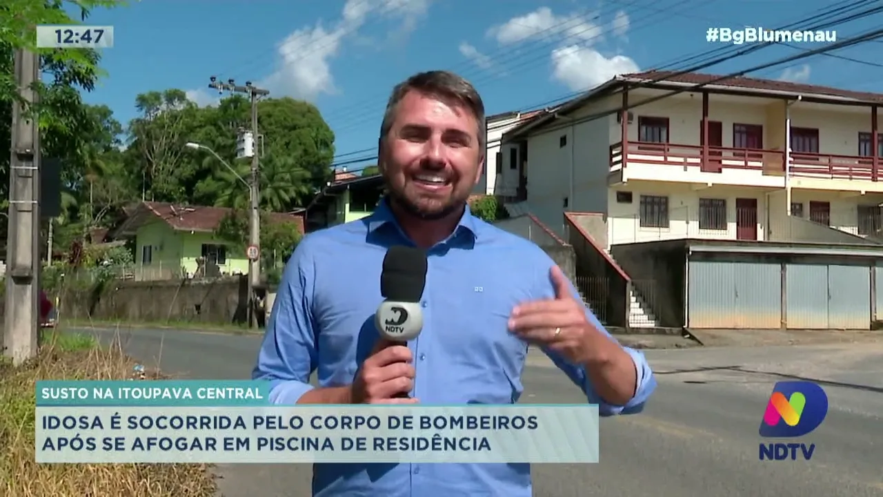 Blumenau: idosa é socorrida pelos bombeiros após se afogar em piscina de residência