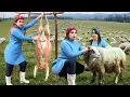 Download Lagu We Cooked a Full Lamb Stew for the Entire Village | Harvest Fig \u0026 Homemade Dessert
