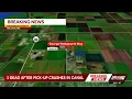 Three dead after pickup truck found submerged in Palm Beach County canal