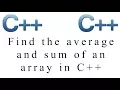How to find the sum and average of an array in C