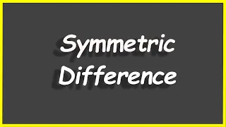 Python Programs Symmetric Difference