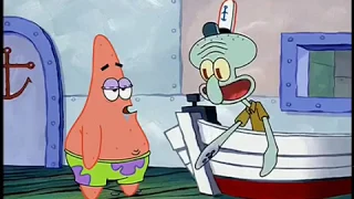Squidward Bangs Head On Cash Register